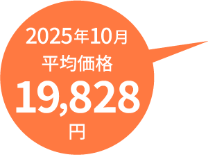 2025年10月平均価格19,828円